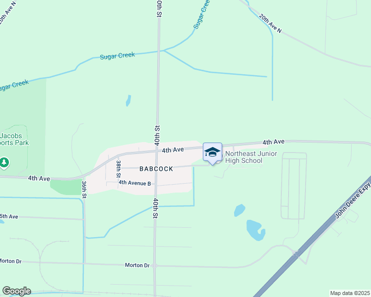 map of restaurants, bars, coffee shops, grocery stores, and more near 4108 4th Avenue in East Moline