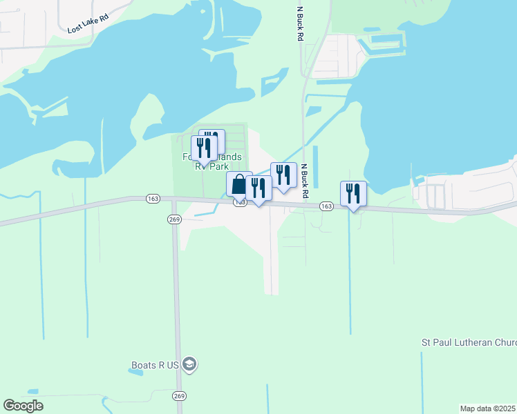 map of restaurants, bars, coffee shops, grocery stores, and more near 5622 State Highway 269 in Lebanon