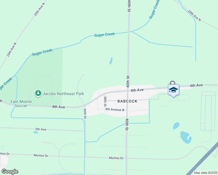 map of restaurants, bars, coffee shops, grocery stores, and more near 3823 4th Avenue in East Moline