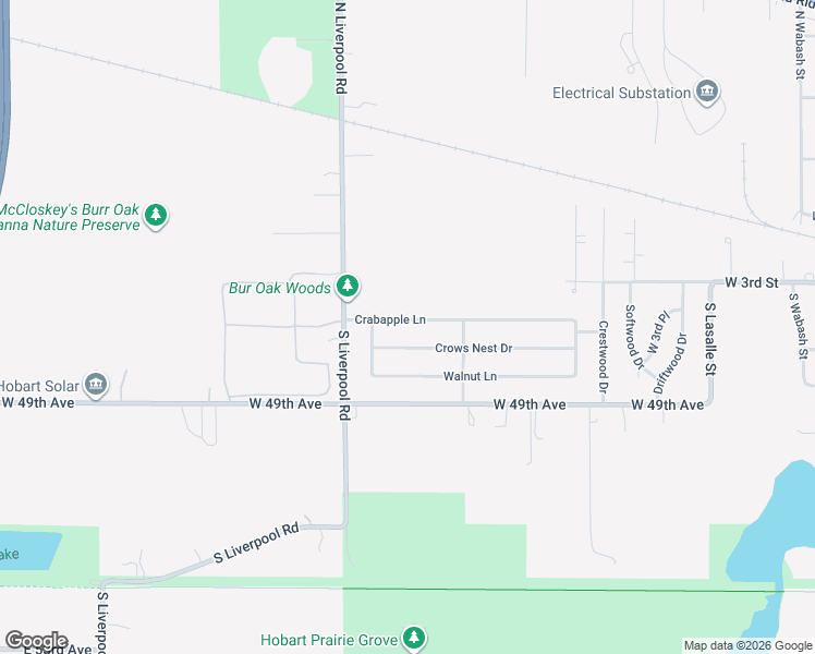 map of restaurants, bars, coffee shops, grocery stores, and more near 3010 Crabapple Lane in Hobart