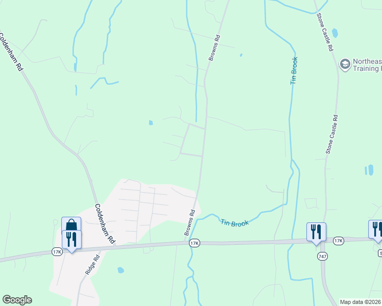 map of restaurants, bars, coffee shops, grocery stores, and more near 315 Browns Road in Walden