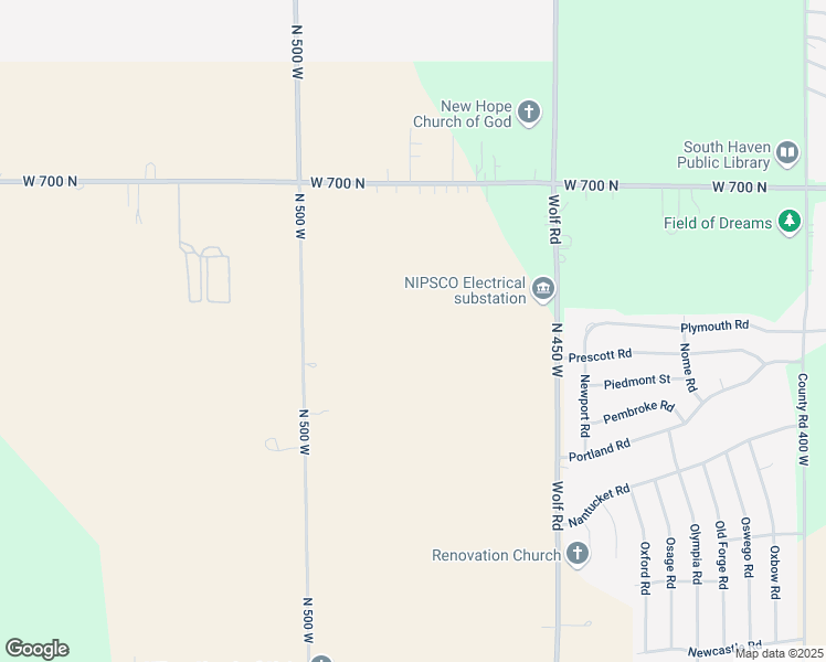 map of restaurants, bars, coffee shops, grocery stores, and more near 673 North 500 West in Hobart