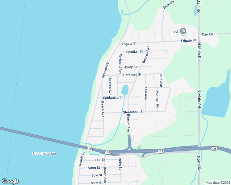 map of restaurants, bars, coffee shops, grocery stores, and more near 7 Stanchion Street in Jamestown