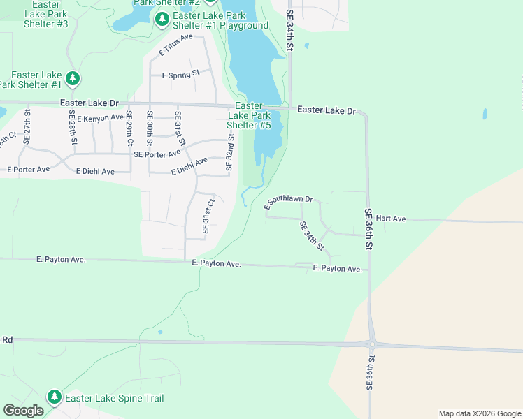 map of restaurants, bars, coffee shops, grocery stores, and more near 3302 East Southlawn Drive in Des Moines