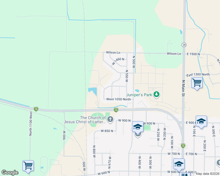 map of restaurants, bars, coffee shops, grocery stores, and more near 681 West 1200 North in Brigham City