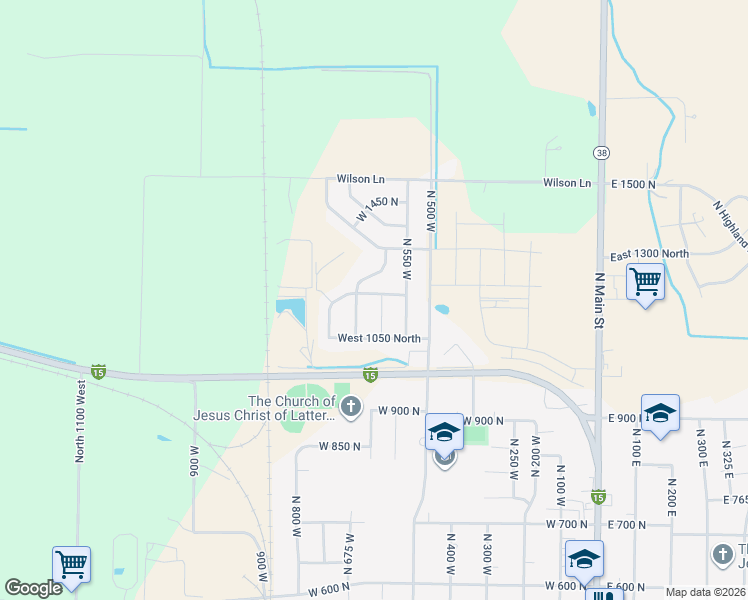 map of restaurants, bars, coffee shops, grocery stores, and more near 1181 North 575 West in Brigham City