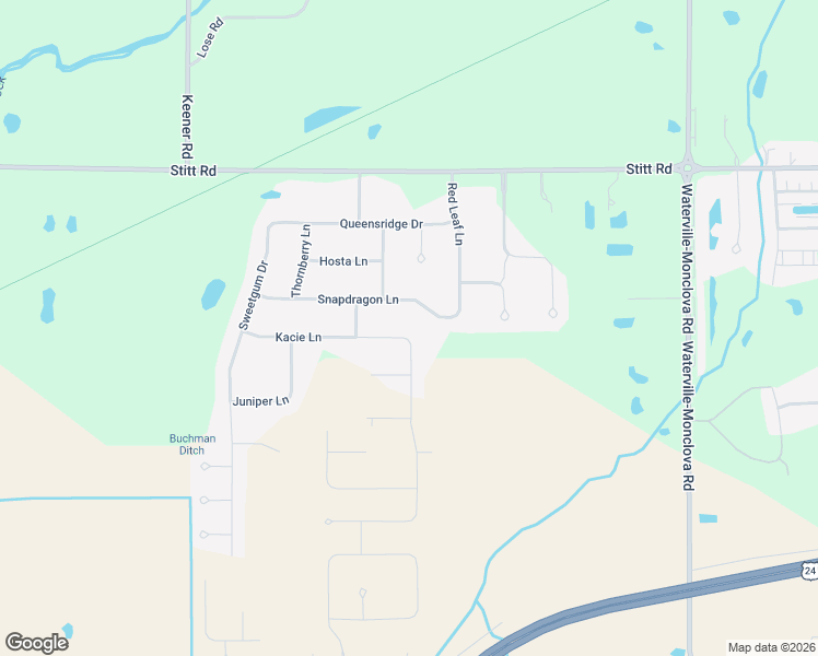 map of restaurants, bars, coffee shops, grocery stores, and more near 8420 Kacie Lane in Monclova