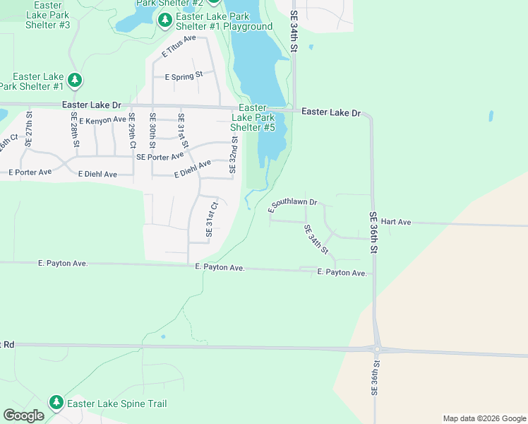 map of restaurants, bars, coffee shops, grocery stores, and more near 3302 East Southlawn Drive in Des Moines