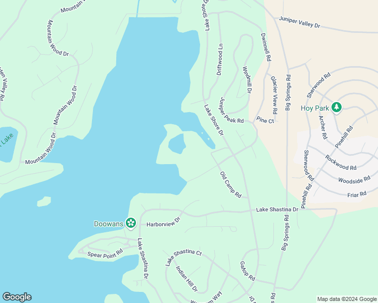 map of restaurants, bars, coffee shops, grocery stores, and more near 15733 Juniper Peak Road in Weed