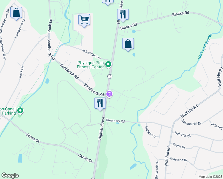 map of restaurants, bars, coffee shops, grocery stores, and more near in Cheshire