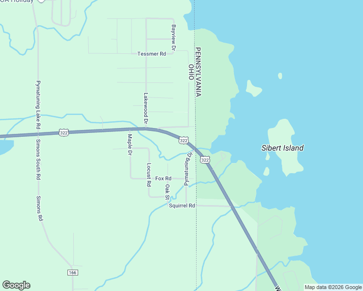 map of restaurants, bars, coffee shops, grocery stores, and more near 7322 U.S. 322 in Williamsfield