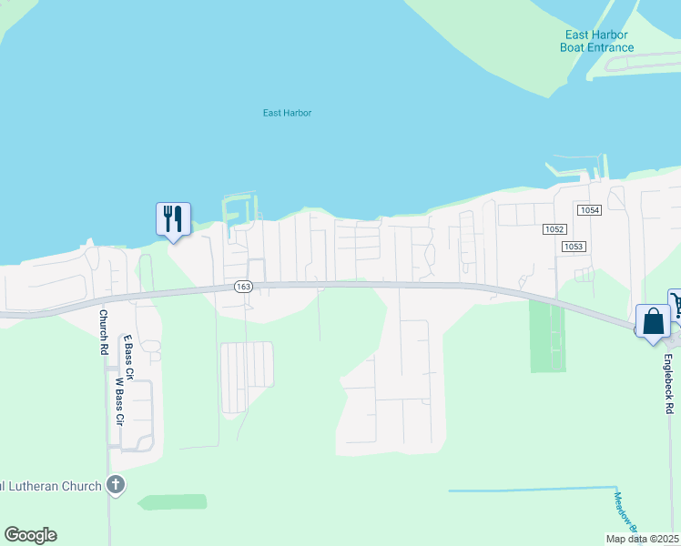map of restaurants, bars, coffee shops, grocery stores, and more near 7185 East Harbor Road in Lakeside Marblehead