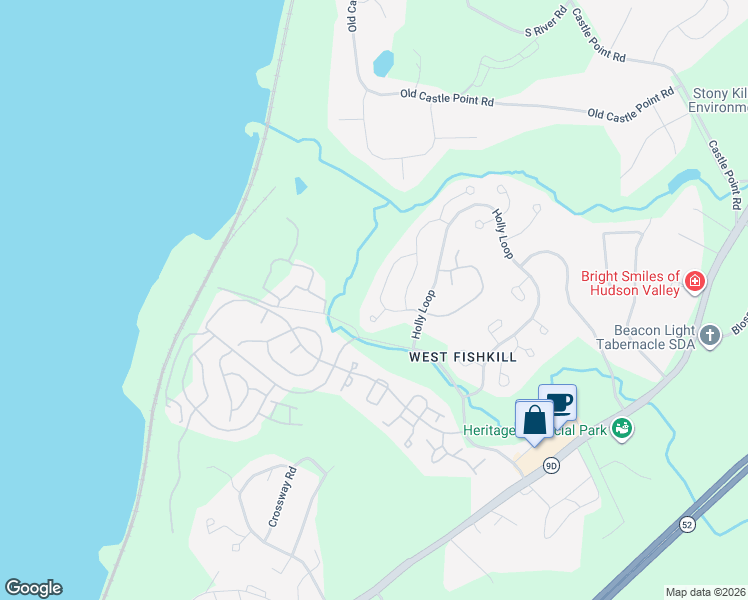 map of restaurants, bars, coffee shops, grocery stores, and more near 6208 High Ridge Court in Dutchess County