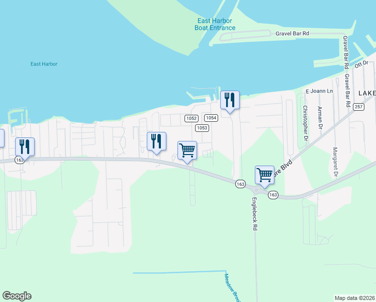 map of restaurants, bars, coffee shops, grocery stores, and more near 373-399 Channel Grove Road in Lakeside Marblehead