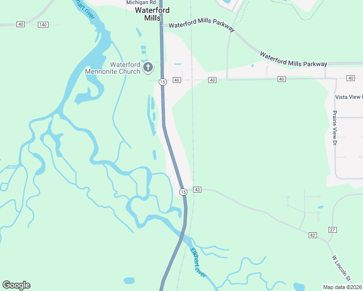 map of restaurants, bars, coffee shops, grocery stores, and more near 66346 South Main Street in Goshen