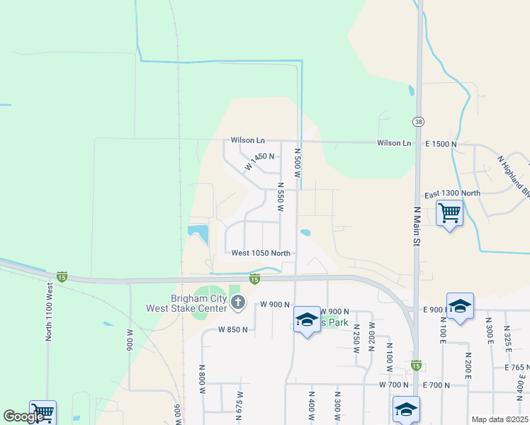 map of restaurants, bars, coffee shops, grocery stores, and more near 1248 N 600 W in Brigham City