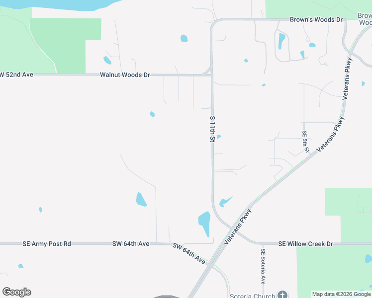 map of restaurants, bars, coffee shops, grocery stores, and more near 2521 South 11th Street in West Des Moines