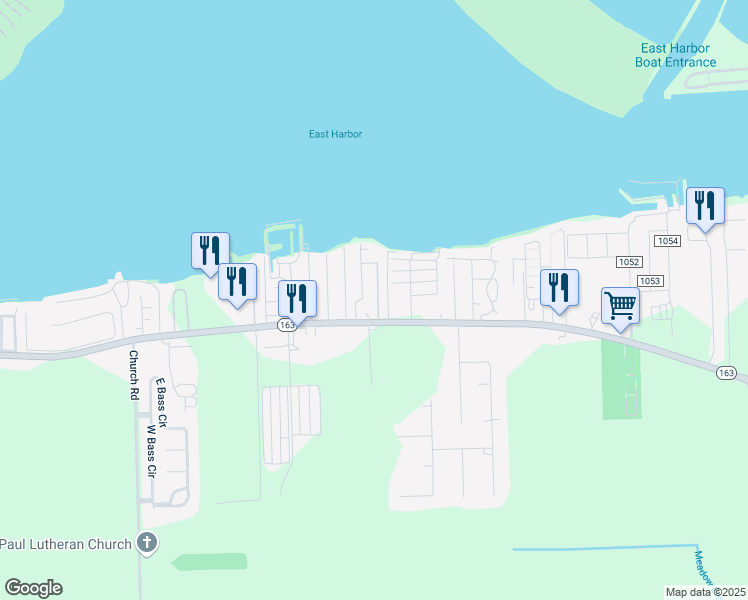 map of restaurants, bars, coffee shops, grocery stores, and more near 6884-6922 West State Route 163 in Lakeside Marblehead