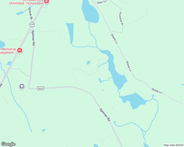 map of restaurants, bars, coffee shops, grocery stores, and more near 58 Williams Valley Dr in Honesdale