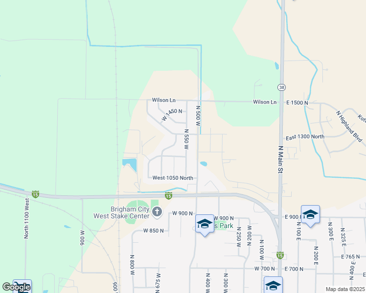 map of restaurants, bars, coffee shops, grocery stores, and more near 1312 North 600 West in Brigham City