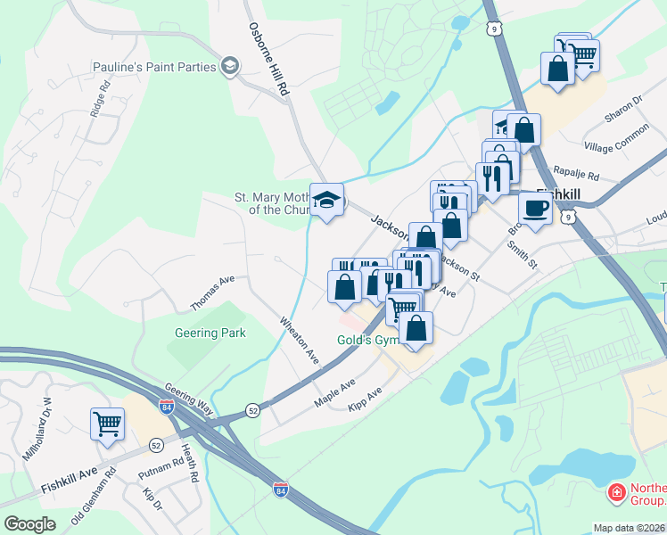 map of restaurants, bars, coffee shops, grocery stores, and more near 31 Florence Avenue in Fishkill
