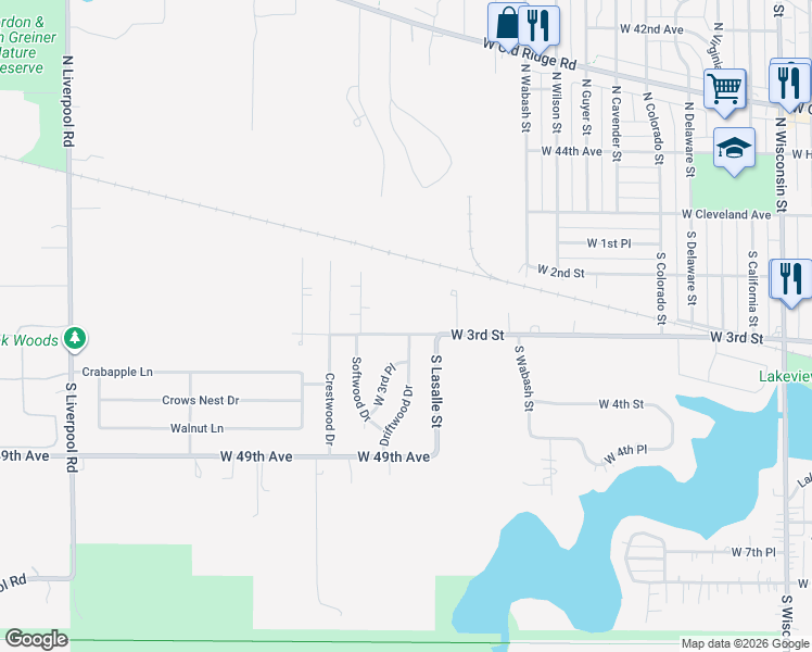 map of restaurants, bars, coffee shops, grocery stores, and more near 281 Driftwood Drive in Hobart