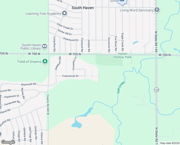 map of restaurants, bars, coffee shops, grocery stores, and more near 681 Shrine Court in Valparaiso
