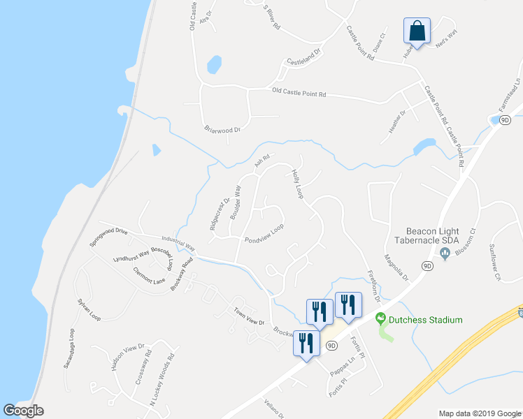 map of restaurants, bars, coffee shops, grocery stores, and more near 3200 Granite Court in Dutchess County