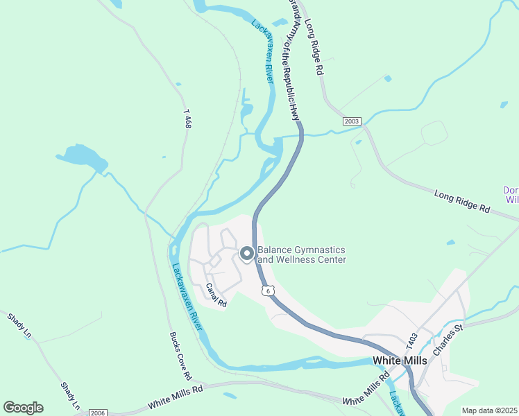 map of restaurants, bars, coffee shops, grocery stores, and more near 820 Texas Palmyra Hwy in Honesdale