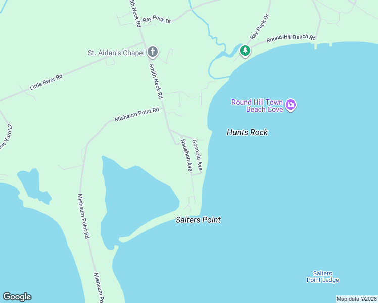 map of restaurants, bars, coffee shops, grocery stores, and more near 14 Gosnold Avenue in Dartmouth