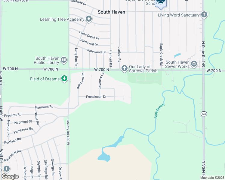 map of restaurants, bars, coffee shops, grocery stores, and more near 366 Shrine Court in Valparaiso