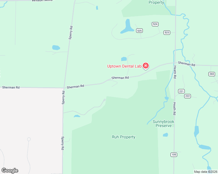 map of restaurants, bars, coffee shops, grocery stores, and more near 9421 Sherman Road in Chesterland