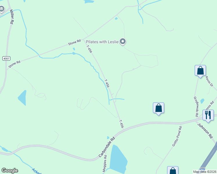 map of restaurants, bars, coffee shops, grocery stores, and more near T-456 in Waverly