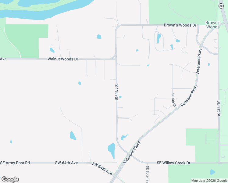 map of restaurants, bars, coffee shops, grocery stores, and more near 2540 Southeast 11th Street in West Des Moines