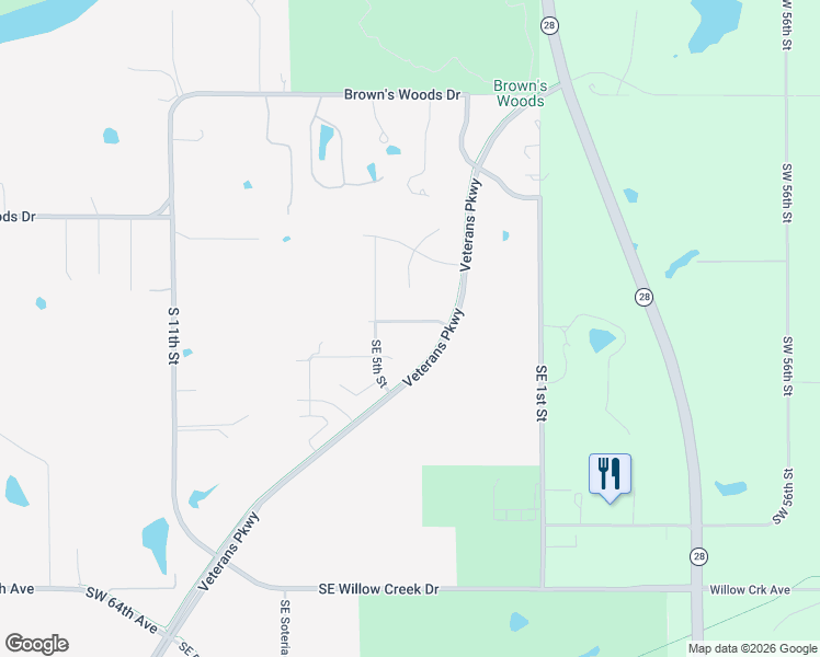 map of restaurants, bars, coffee shops, grocery stores, and more near 408 Southeast Dapple Drive in West Des Moines