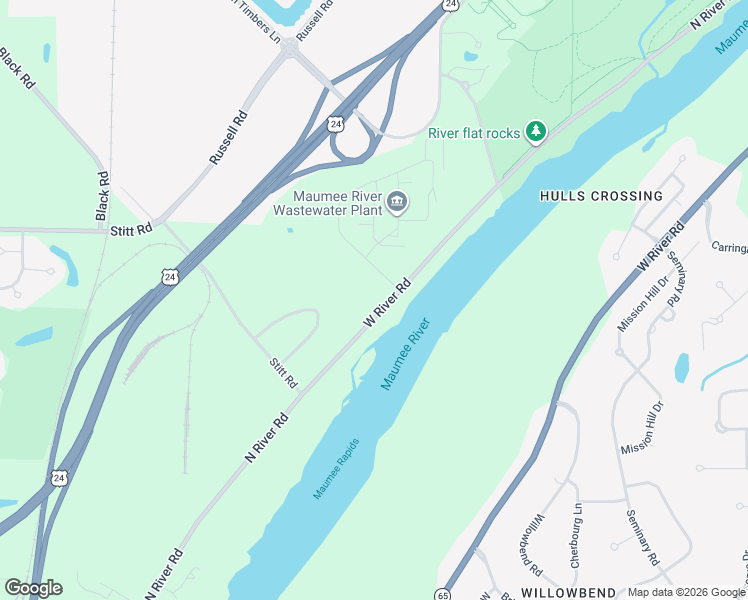 map of restaurants, bars, coffee shops, grocery stores, and more near 5900 North River Road in Waterville