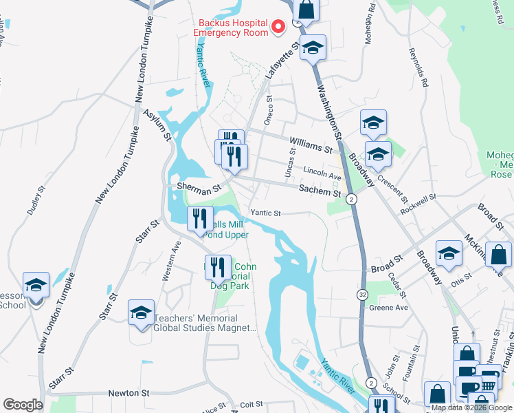 map of restaurants, bars, coffee shops, grocery stores, and more near 16 Grosvenor Place in Norwich