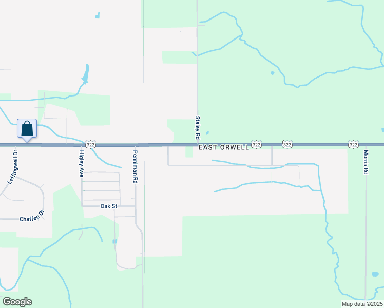 map of restaurants, bars, coffee shops, grocery stores, and more near 640 East Main Street in Orwell