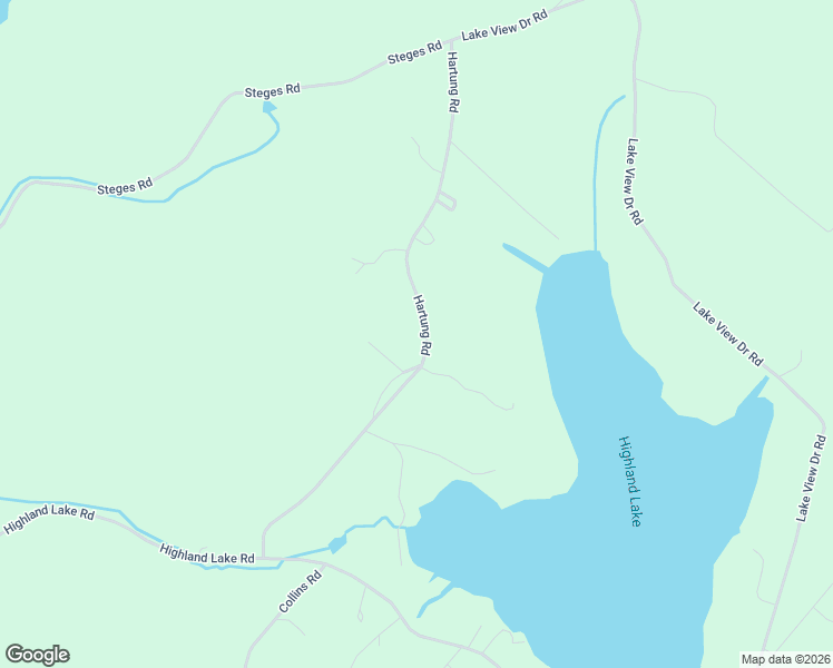 map of restaurants, bars, coffee shops, grocery stores, and more near 42 Hartung Road in Highland Lake