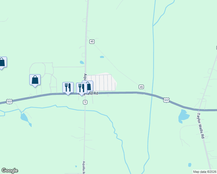 map of restaurants, bars, coffee shops, grocery stores, and more near 12860 Mayfield Road in Chardon