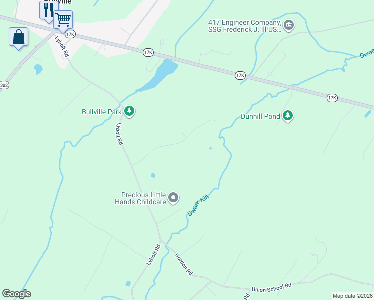 map of restaurants, bars, coffee shops, grocery stores, and more near 32 Feiertag Road in Middletown