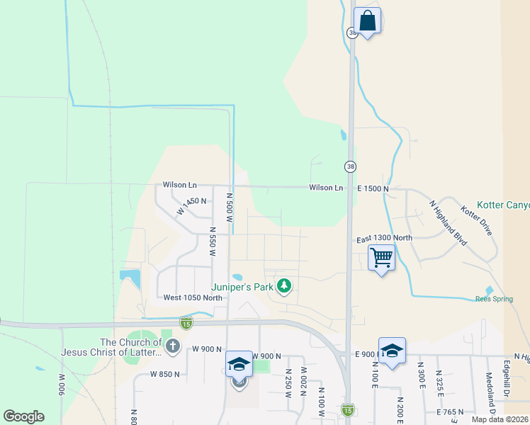 map of restaurants, bars, coffee shops, grocery stores, and more near 245 Wilson Lane in Brigham City