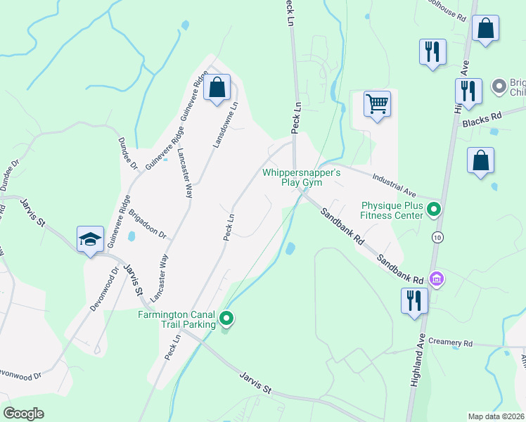 map of restaurants, bars, coffee shops, grocery stores, and more near 40 Abbey Court in Cheshire