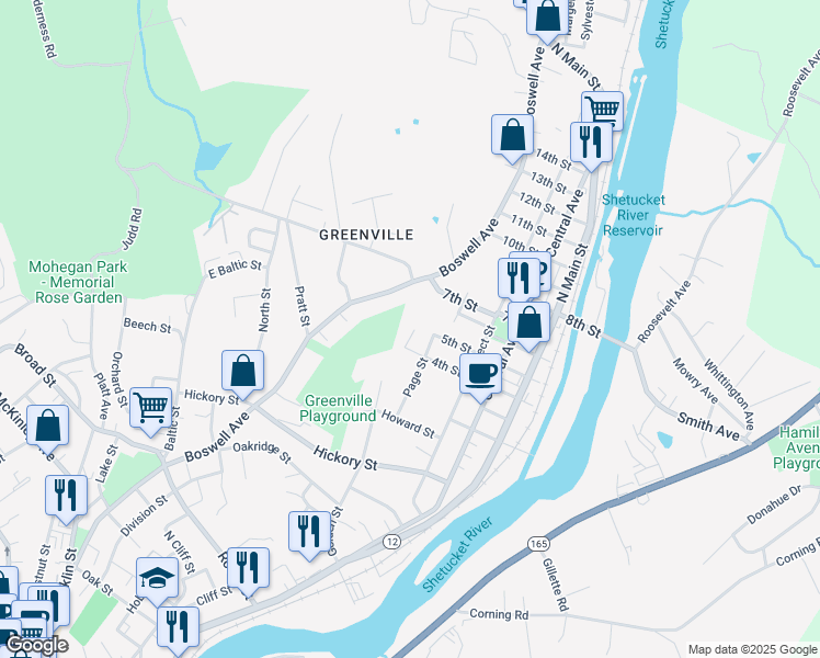 map of restaurants, bars, coffee shops, grocery stores, and more near 10 Gilmour Street in Norwich