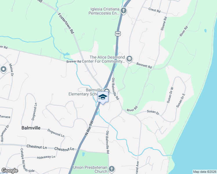 map of restaurants, bars, coffee shops, grocery stores, and more near 5148 Albany Post Road in Newburgh
