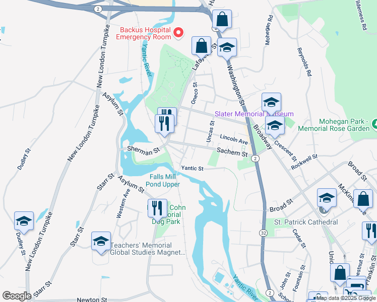 map of restaurants, bars, coffee shops, grocery stores, and more near 16 Grosvenor Place in Norwich