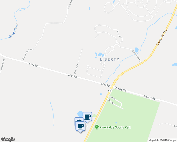 map of restaurants, bars, coffee shops, grocery stores, and more near 61 Whispering Pine Way in Exeter