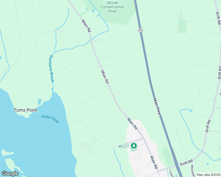 map of restaurants, bars, coffee shops, grocery stores, and more near 1669 Main Road in Westport