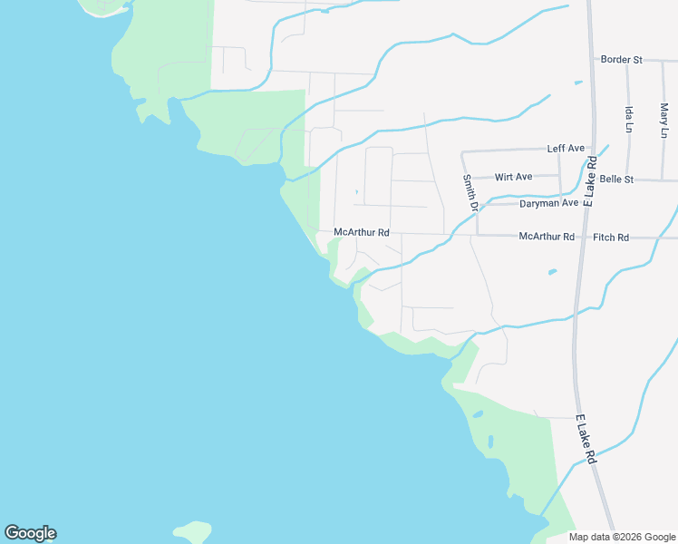 map of restaurants, bars, coffee shops, grocery stores, and more near 56926 McArthur Road in Jamestown