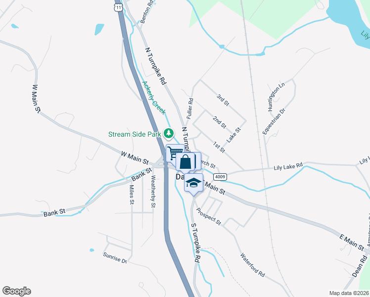 map of restaurants, bars, coffee shops, grocery stores, and more near 207 N Turnpike Rd in Dalton